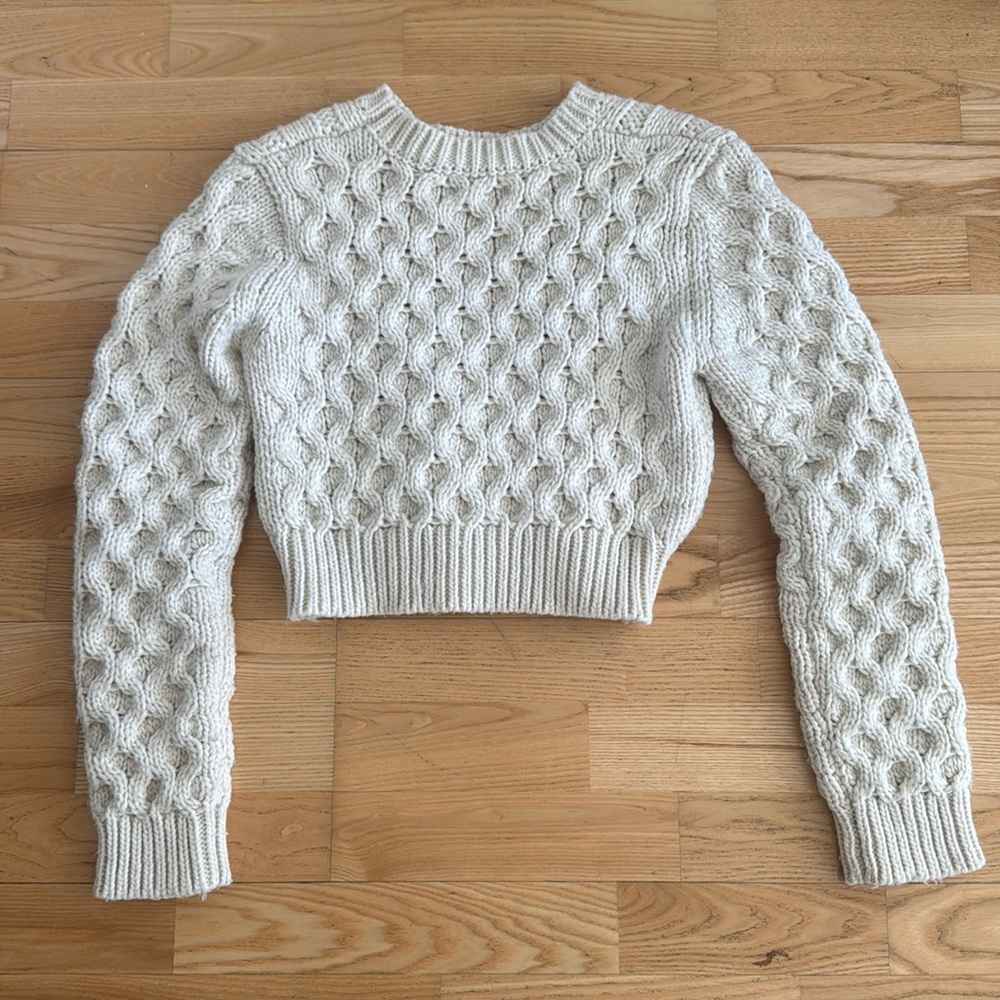 Knit cropped sweater xs wool